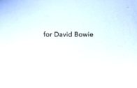 Elegy for David Bowie